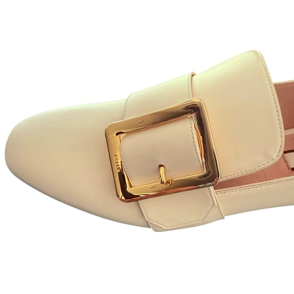 Bally Women’s Janelle Buckled Leather Loafers | Color: Bone (EU 38.5; NWT & Box) - Picture 12 of 16